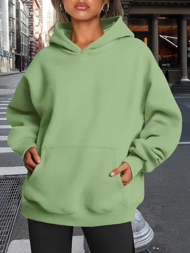 Vista 238 de Trendy Queen - Sudaderas extragrandes con capucha para mujer, suéteres de manga larga, sin botones, de vellón, de otoño, ropa de invierno