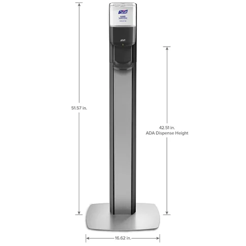 Vista 6 de Purell ES8 Desinfectante de manos Soporte de piso Paneles de grafito y plata - 7318-DS-SLV