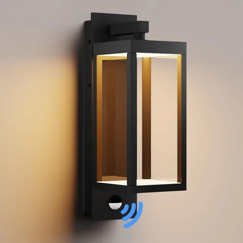 Vista 11 de Lámpara de pared LED con sensor de movimiento para exteriores, resistente al agua, lámpara exterior de aluminio para porche, patio, entrada, puerta