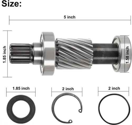 Vista 5 de Roykaw Kit de eje de entrada para carrito de golf, resorte de cierre, sello de aceite, sello de junta tórica para modelos eléctricos EZGO RXV