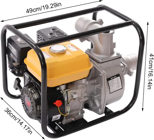 Vista 9 de Bomba de transferencia de agua 4 tiempos 7.5hp 3 pulgadas portátil de gasolina bomba de agua ligera de alta presión para riego de piscina