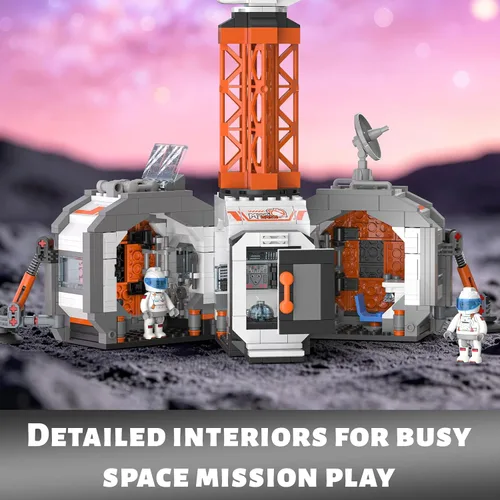 Vista 3 de Space Base Building Sets, Exploration Space Station Model, 1000 PCS Ll001