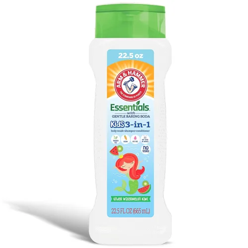 Vista 6 de Arm & Hammer Essentials Kids Gel de baño 3 en 1 Sea Monster Mango 22.5 oz - Champú y acondicionador no tóxico para niños