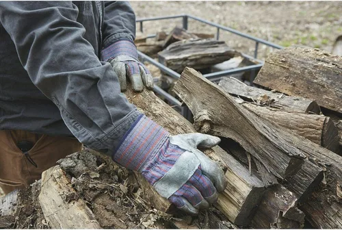 Vista 3 de Guantes de trabajo ATERET AG60 con puño de seguridad y pulgar en diagonal Juego de 12 pares Ideal para paisajismo y jardinería