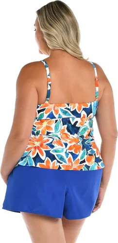 Vista 2 de Tankini de tamaño grande con diseño de hojas