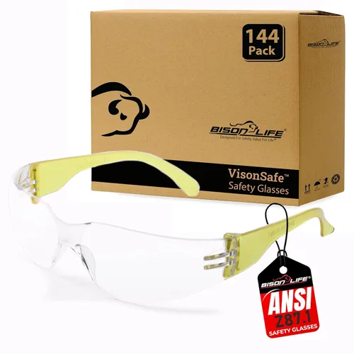 Vista 20 de BISON LIFE Gafas de seguridad surtidas para hombres y mujeres ANSI Z87.1