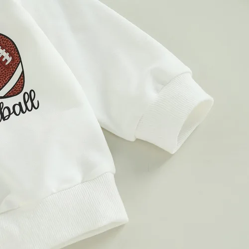 Vista 5 de Ropa de fútbol para bebé niña, juego de manga corta, mameluco de manga corta, pantalones acampanados de rugby, diadema
