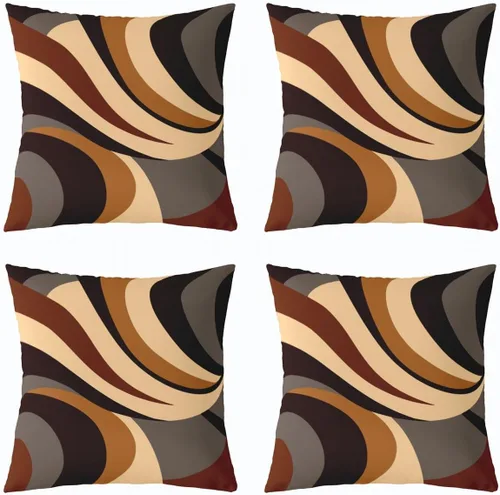 Vista 89 de Juego de 2 fundas de almohada abstractas de 16 x 16 pulgadas para niños, niñas, adolescentes, decoración de dormitorio, moderna a rayas, decoración