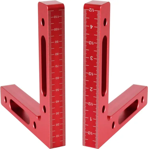 Vista 7 de Mocoum Aleación de aluminio de 90 grados cuadrados de posicionamiento de 4.7 x 4.7 pulgadas (4.7 x 4.7 in), abrazaderas de ángulo recto, herramienta
