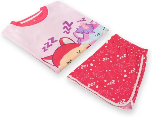 Vista 7 de Squishmallows Conjunto de pijama corto para niñas, color rosa, 7, Rosado