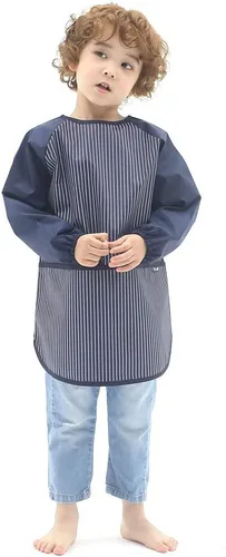 Vista 26 de Plie Kids Waterproof Art Smock – Long Sleeve Apron for Painting, Baking, Sensory Play (Ages 1–10)