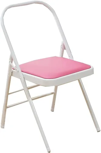 Vista 8 de Folding Chairs Muebles plegable respaldo silla cómodo simple acolchado marco de metal ahorro de espacio de almacenamiento
