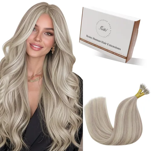 Vista 85 de 【Descuento】Hetto - Extensiones de cabello con cinta adhesiva, 40g, extensiones de cabello humano, color rubio ceniza oscuro degradado a rubio medio
