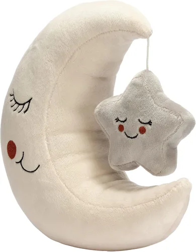 Vista 3 de Lambs & Ivy Goodnight Luna y Estrella Peluche Peluche - Crema/Gris
