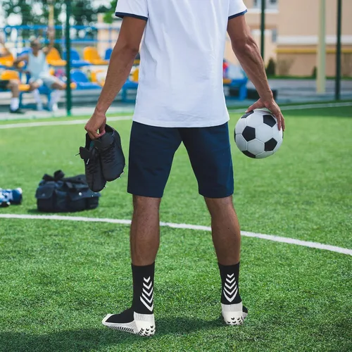 Vista 6 de 12 pares de calcetines de agarre antideslizantes para hombre, calcetines de fútbol con almohadillas de agarre, calcetines de fútbol antideslizantes