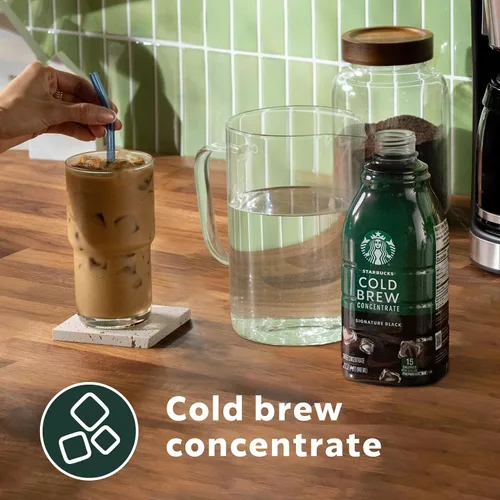 Vista 2 de Starbucks Cold Brew Concentrado de café, café helado con sabor a caramelo Dolce, 32 onzas líquidas