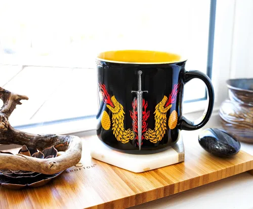 Vista 6 de Taza de cerámica Game Of Thrones House of the Dragon para caravana, taza de café grande para expreso, té, coca Capacidad para 20 onzas