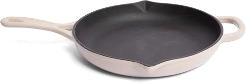 Vista 12 de Larder & Vine Sartén de hierro fundido esmaltado Sartén de hierro fundido de 10.25 pulgadas Sartén para saltear con boquillas de vertido Bondi