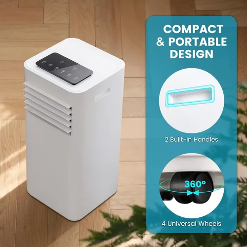 Vista 9 de KOTEK Aire acondicionado portátil para habitación de hasta 350 pies cuadrados, unidad de CA 3 en 1 de 10000 BTU para dormitorio con modo