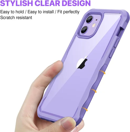 Vista 75 de CENHUFO Funda de privacidad para iPhone 11 Pro, funda de cuerpo completo con protector de pantalla de privacidad de vidrio templado 9H integrado