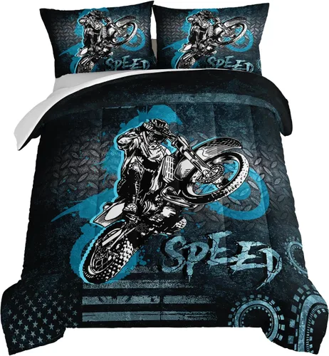 Vista 37 de HOSIMA - Juego de edredón individual de microfibra suave negro con 2 fundas de almohada, juego de ropa de cama individual a rayas con bandera