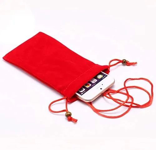 Vista 2 de Hanging Neck Microfiber Pouch - Cell Phone Soft Storage Bag Microfiber Glasses Sleeve Pouch Sunglasses Bag