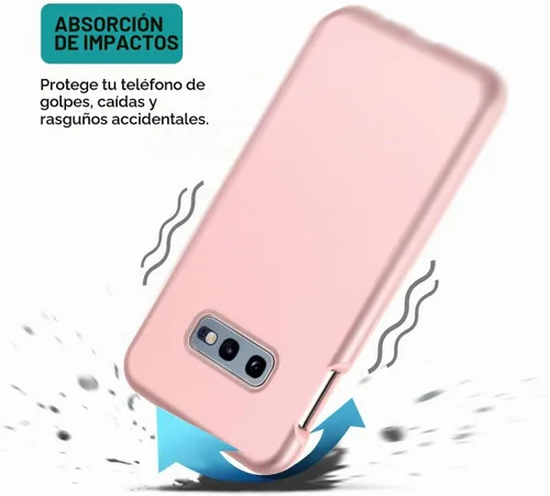Vista 6 de SURITCH Funda para Samsung Galaxy S10e, 【Protector de pantalla integrado】【Compatible con carga inalámbrica】Cubierta trasera resistente híbrida Oro