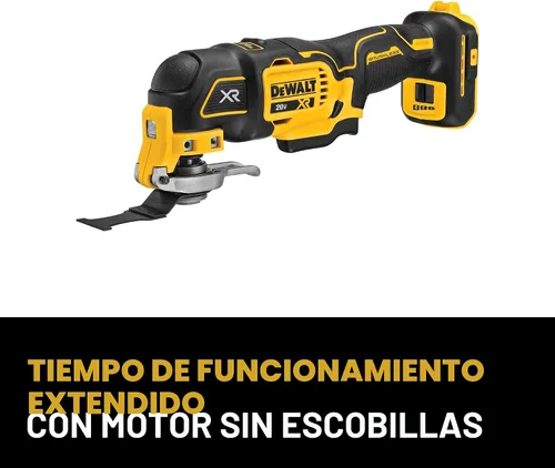 Vista 4 de DEWALT Multiherramienta oscilante de 20 V MAX XR, sin cables, motor sin escobillas de velocidad variable con luz LED, tiempo de funcionamiento