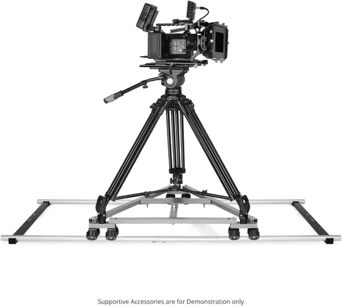 Vista 4 de PROAIM Pie de punta para cámara Swift Dolly para adaptarse a trípodes con dos picos. Montaje de trípode seguro y estable, con soporte de pies