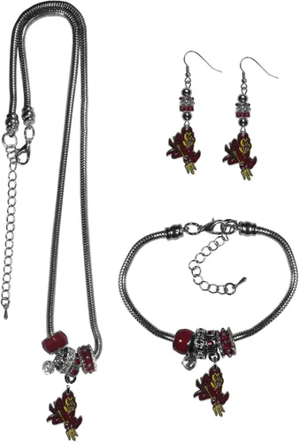 Vista 9 de Siskiyou Sports NCAA Euro Bead Jewelry - Juego de 3 piezas para mujer