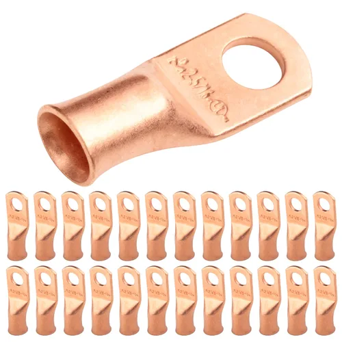 Vista 122 de SELTERM - 5 terminales de anillo resistentes para cable de batería, calibre 1/0 AWG, pernos de 1/2 pulgadas, terminales de calibre 0, ojales