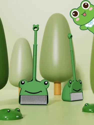 Vista 6 de Mini escoba con recogedor para niño I Juego de limpieza pequeño para niños, juego de simulación I juguetes de cocina para niños pequeños