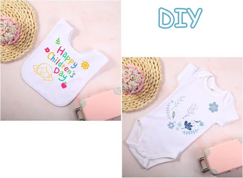 Vista 5 de Hillban Conjunto de 24 baberos unisex de algodón de manga corta para baby shower