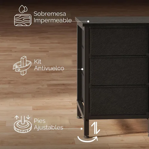 Vista 9 de Huuger Soporte de TV de 63 pulgadas para TV de 65, 70 pulgadas, cómoda larga con 11 cajones con tomas de corriente y luces LED, centro