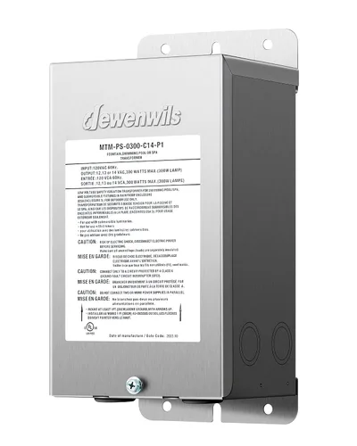 Vista 9 de DEWENWILS Transformador de Luz de Piscina de Bajo Voltaje de 100W, 120V AC a 12V/13V/14V AC, Transformador de Seguridad Multi-tap para Iluminación