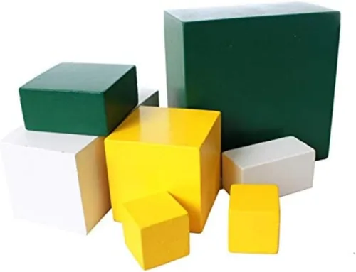 Vista 5 de Montessori Niños Matemáticas Juguetes Power 2 Cube Training Educación Temprana Educación Preescolar Niños Matemáticas Aprender Juguetes Brinquedos