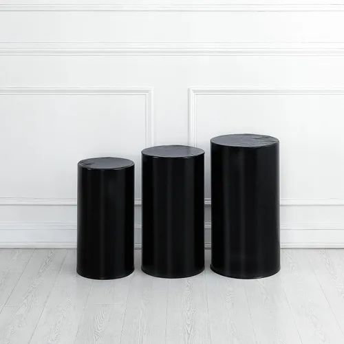 Vista 18 de Fundas para soportes de cilindro para fiestas, soportes de pedestal de cilindro, fundas elásticas de bronce, cubierta de pedestal de cilindro