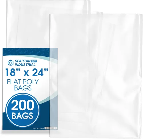 Vista 8 de Bolsas de polietileno planas de extremo abierto de 9 x 12 pulgadas (200 unidades) – Bolsas transparentes de plástico de 1.1 mil para embalaje