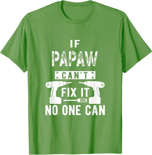 Vista 29 de If Papaw Can't Fix It No One Can Grandpa T-Shirt Asphalt Grey