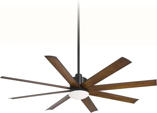 Vista 6 de MINKA-AIRE F888L-BNW Slipstream Ventilador de techo para exteriores de 65 pulgadas con luz LED regulable y motor de CC en acabado húmedo de níquel