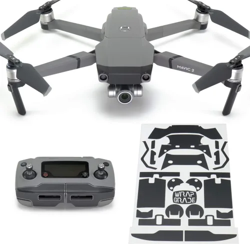 Vista 6 de Wrapgrade Poly Skin Compatible with DJI Mavic 2 Accent Color (Airforce Silver)