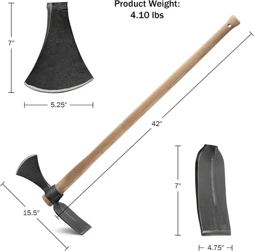 Vista 7 de Kings County Tools Cutter Mattock Herramienta de excavación con cuchillas