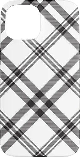 Vista 6 de Funda para iPhone 11 Pro Max a cuadros en blanco y negro