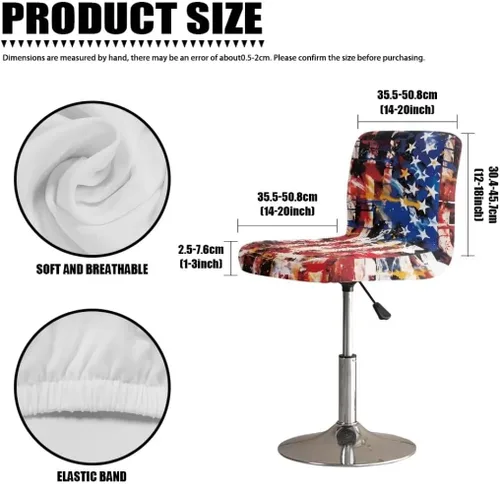 Vista 245 de American Eagle - Juego de 2 fundas para taburetes de bar para sillas de comedor, impermeables, antideslizantes, tamaño universal