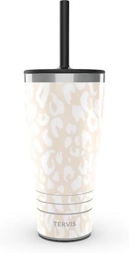 Vista 10 de Tervis Leopard Collection - Vaso aislado de doble pared hecho en Estados Unidos mantiene las bebidas frías y calientes, 16 onzas, paquete de 4