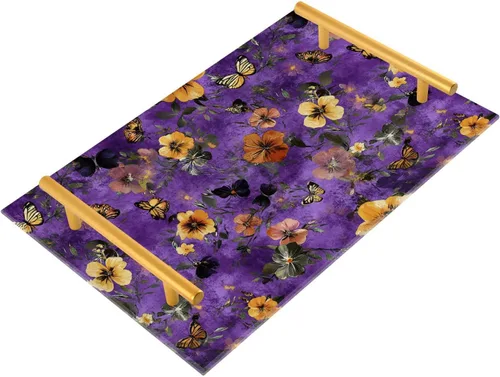 Vista 21 de Flowers Daffodils Snapdragon Iris Orange Tray for Bathroom Paper Towel Tray Desk Drawer Organizer for Sink