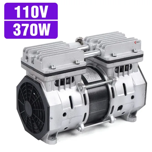 Vista 5 de Futchoy Bomba de vacío sin aceite 110 V Bomba de vacío de diafragma de laboratorio sin aceite 8 bar 370 W 2A Bomba de vacío sin aceite 100L/min