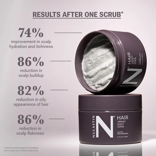 Vista 2 de NULASTIN Vibrant Scalp Scrub - Tratamiento exfoliante para cuero cabelludo seco, hidratante y limpiador para levantar la acumulación, prechampú