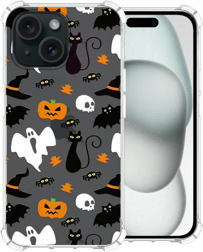 Vista 52 de Funda transparente de Halloween para Google 6a, con patrón de fantasma, funda protectora de TPU suave, delgada, a prueba de golpes, para niños