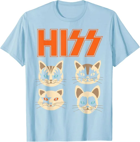 Vista 96 de Camiseta Hiss Funny Cats Kittens Rock Rockin, Negro